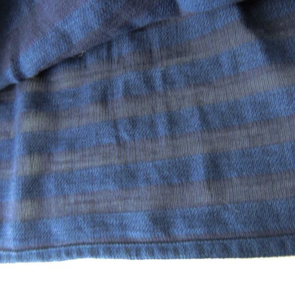 Tommy Bahama XS navy blue shadow stripe button down light blouse top shirt - Picture 8 of 10